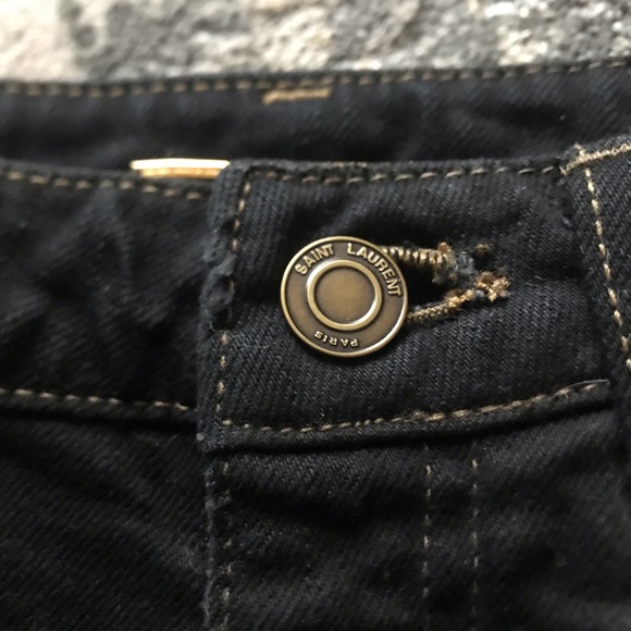 Authentic Saint Laurent Distressed Black Jeans - Picture 5 of 8